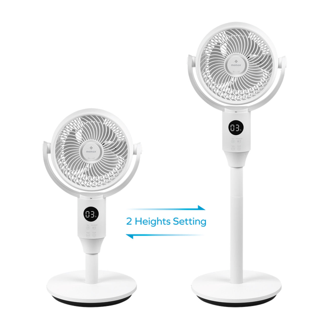 10" 3-Way Convertible Air Circulator Pedestal Fan – 75W High-Velocity Cooling