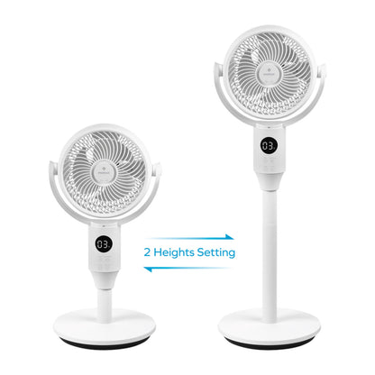 10" 3-Way Convertible Air Circulator Pedestal Fan – 75W High-Velocity Cooling