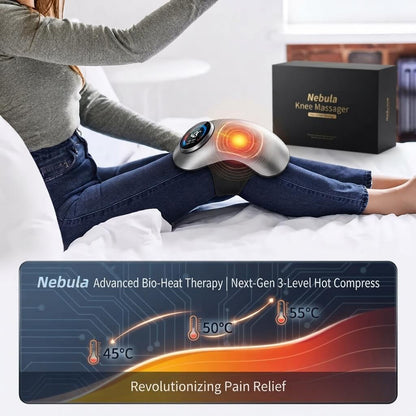 Cordless Knee Massager with Airbag Compression, Heat & Vibration Therapy