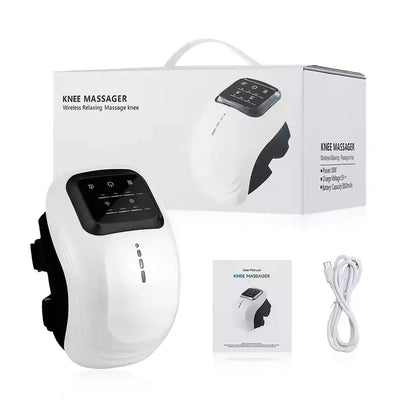 Cordless Knee Massager with Airbag Compression, Heat & Vibration Therapy