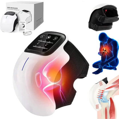 Cordless Knee Massager with Airbag Compression, Heat & Vibration Therapy